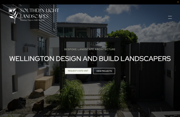 Southern Light Landscapes website preview